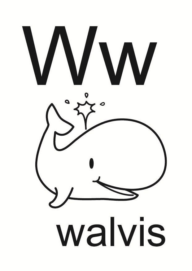 w Kleurplaat w