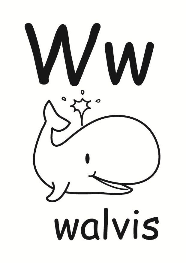 w Kleurplaat w