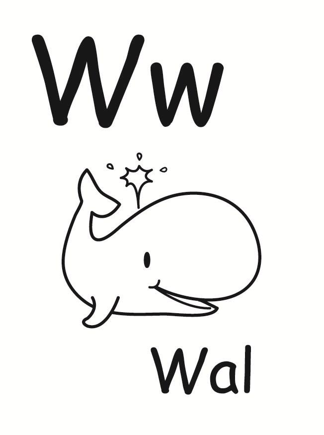 w Kleurplaat w