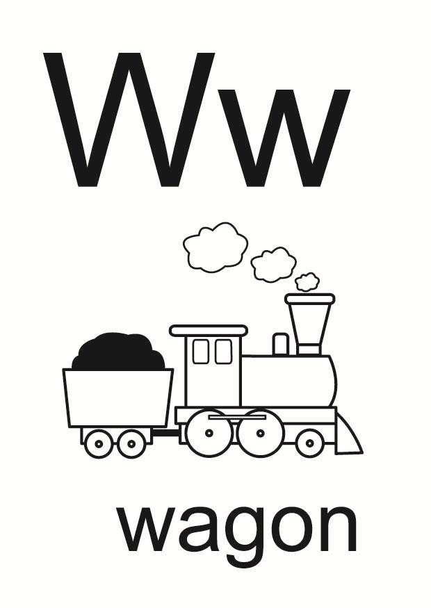w Kleurplaat w