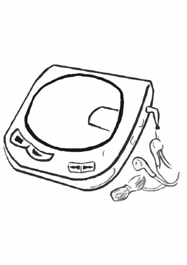 walkman Kleurplaat walkman