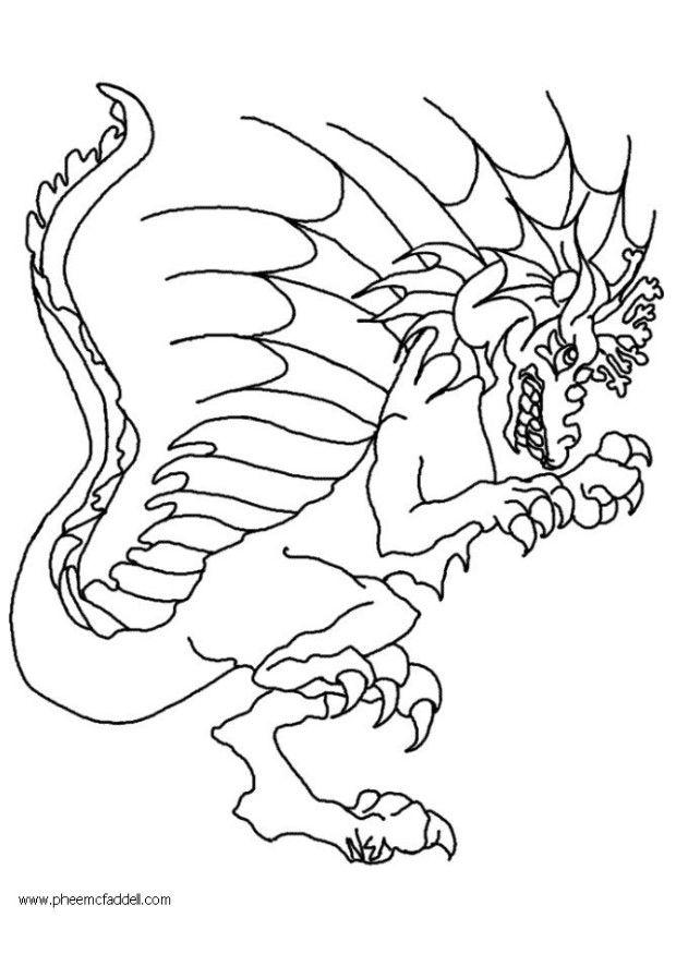 wart, de draak Kleurplaat wart, de draak