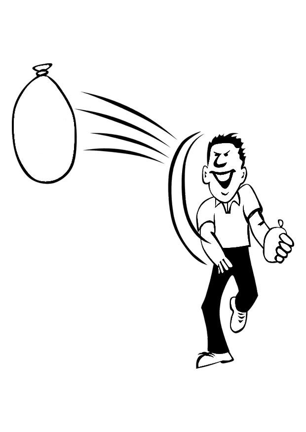 waterballon Kleurplaat waterballon