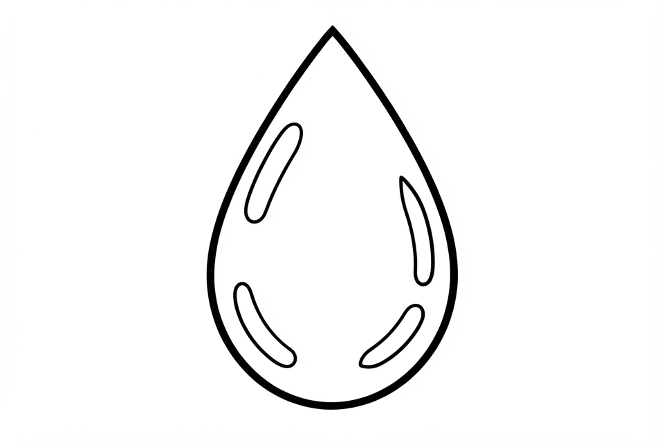 Kleurplaat waterdruppel