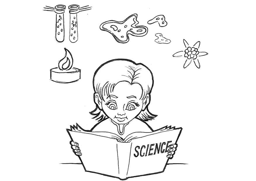 wetenschap studeren Kleurplaat wetenschap studeren
