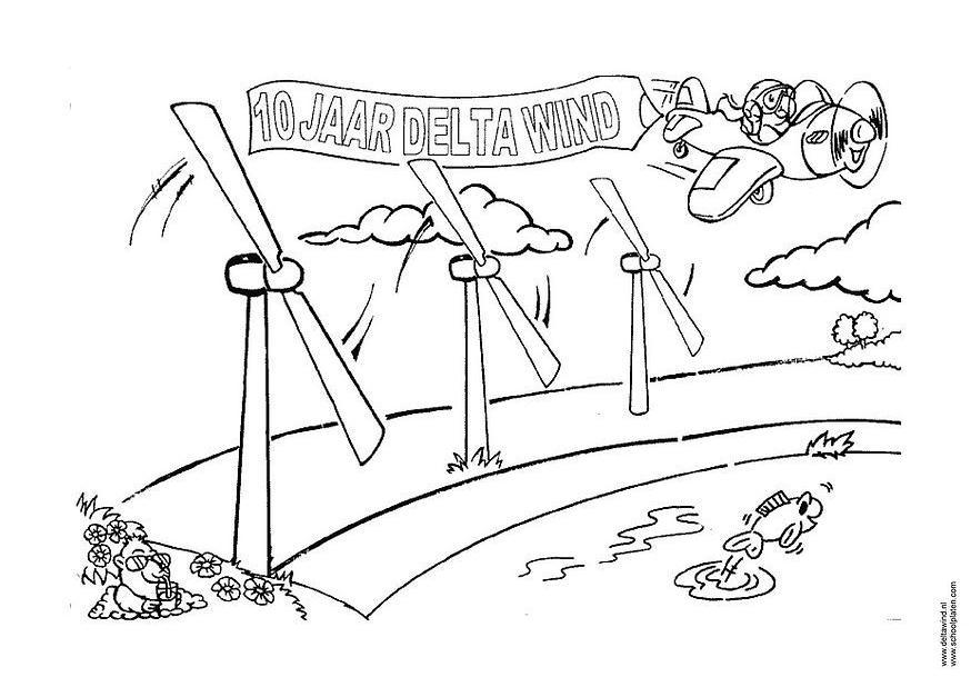 windenergie Kleurplaat windenergie