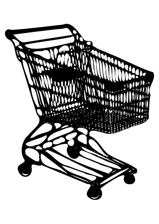 winkelwagen Kleurplaat winkelwagen