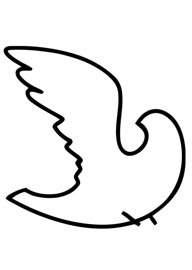 witte duif Kleurplaat witte duif