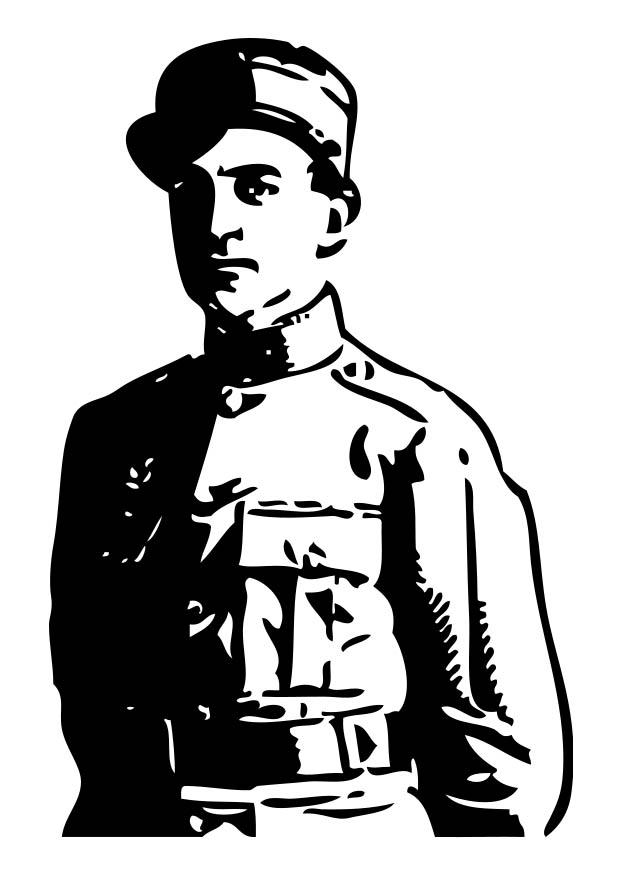 woi officier Kleurplaat woi officier