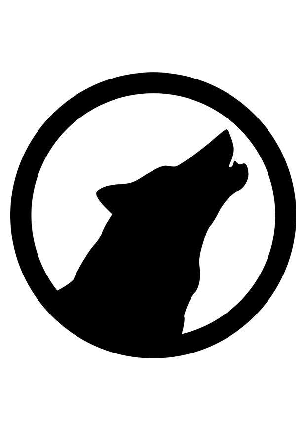 wolf Kleurplaat wolf