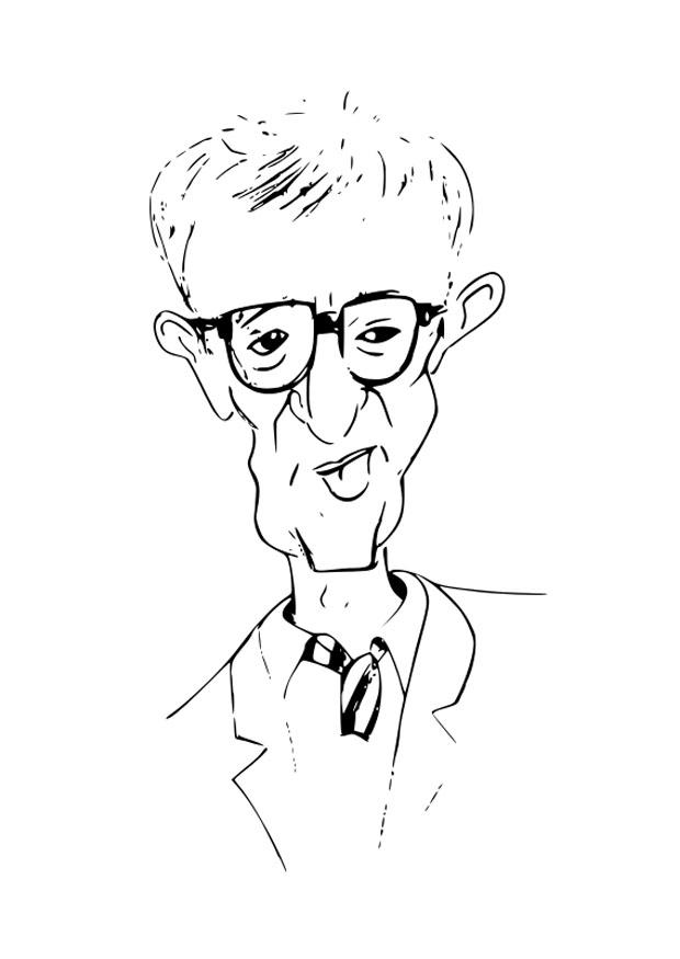 Kleurplaat woody allen