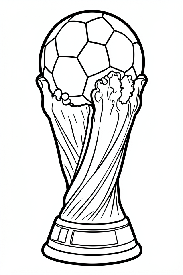 world cup beker Kleurplaat world cup beker
