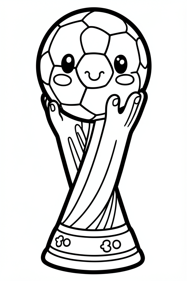 world cup beker voetbal Kleurplaat world cup beker voetbal