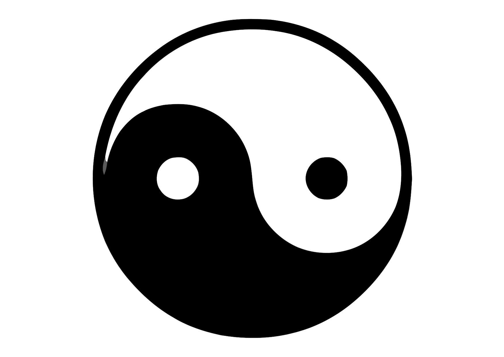 yin en yang Kleurplaat yin en yang
