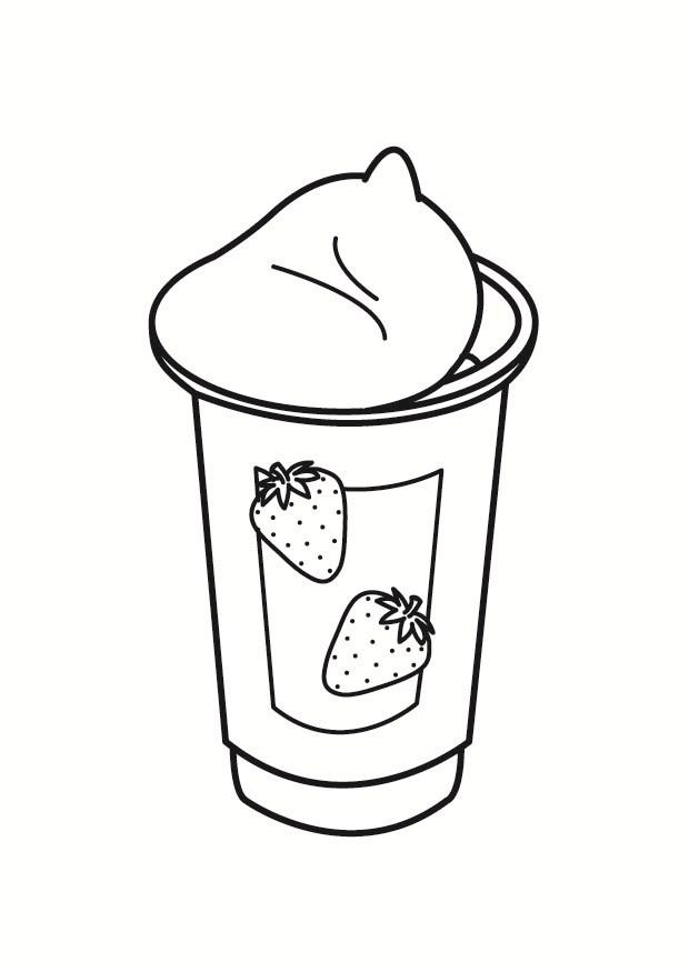 yoghurt Kleurplaat yoghurt