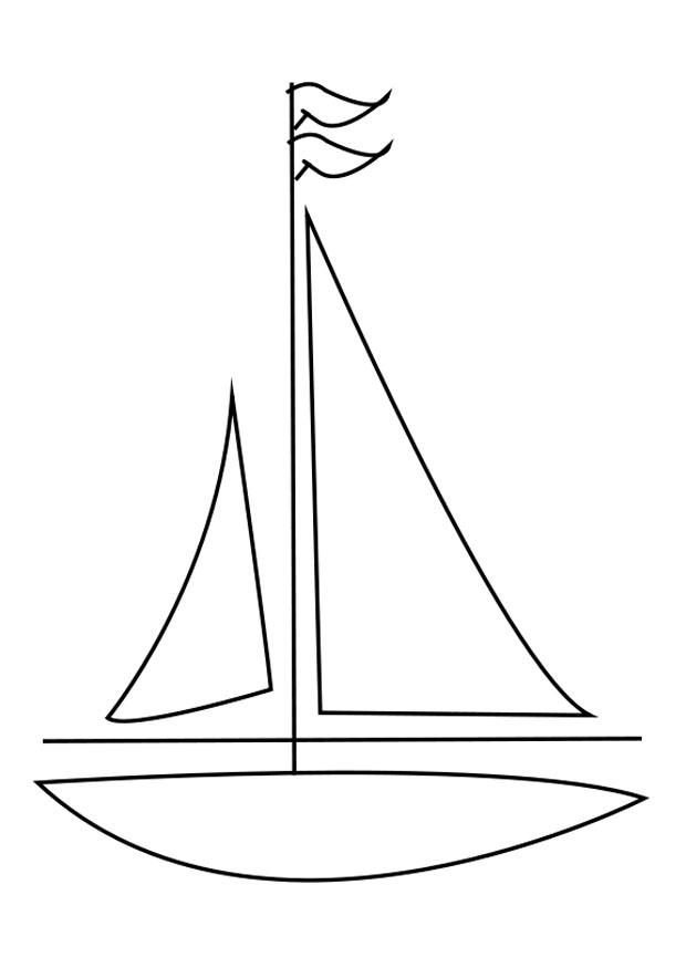zeilboot Kleurplaat zeilboot
