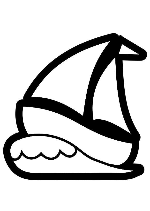 zeilboot Kleurplaat zeilboot