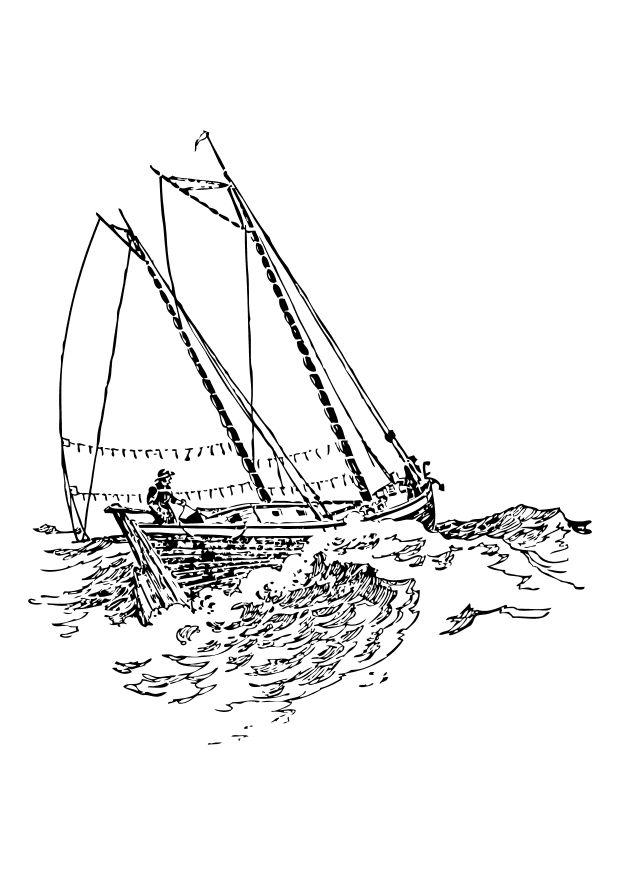 zeilschip Kleurplaat zeilschip