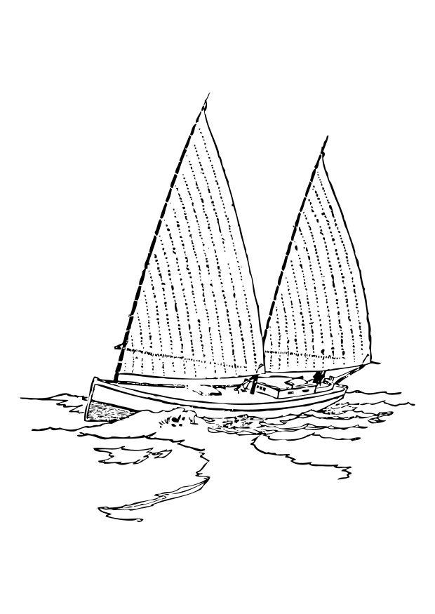 zeilschip Kleurplaat zeilschip