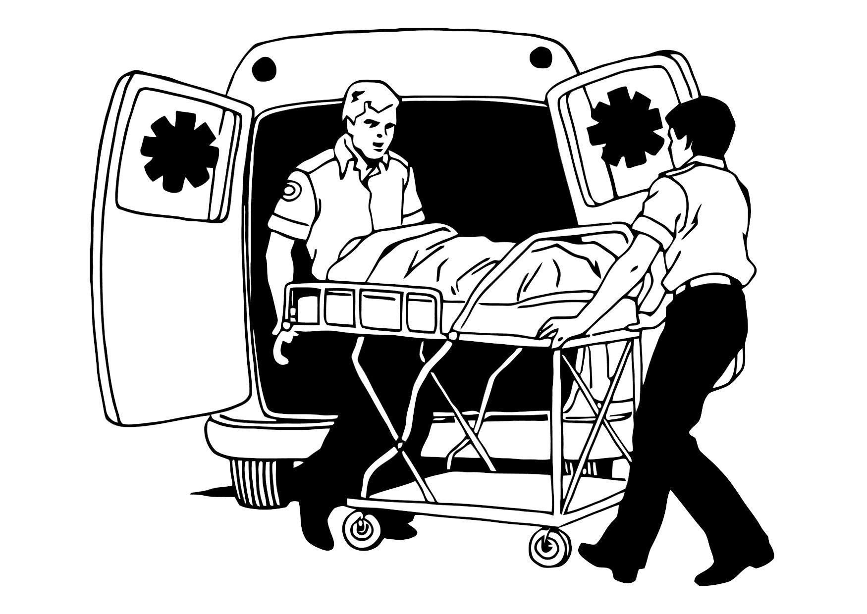 ziekenwagen Kleurplaat ziekenwagen