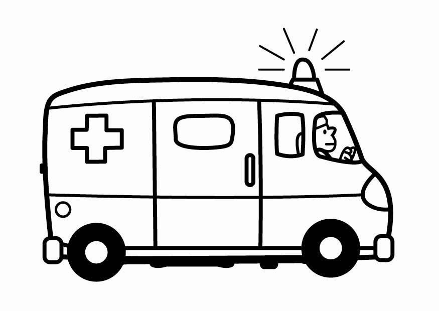 ziekenwagen Kleurplaat ziekenwagen