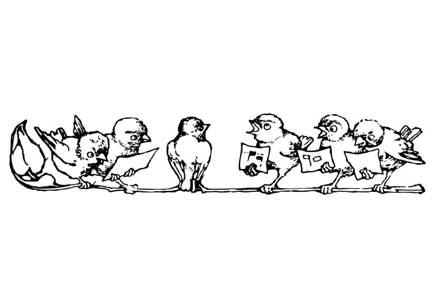 zingende vogels Kleurplaat zingende vogels