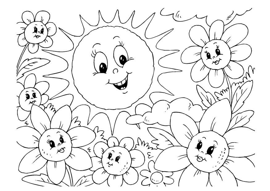 zomer Kleurplaat zomer