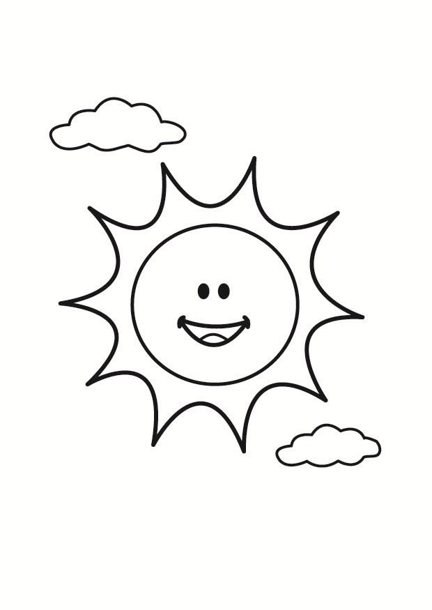 zon Kleurplaat zon
