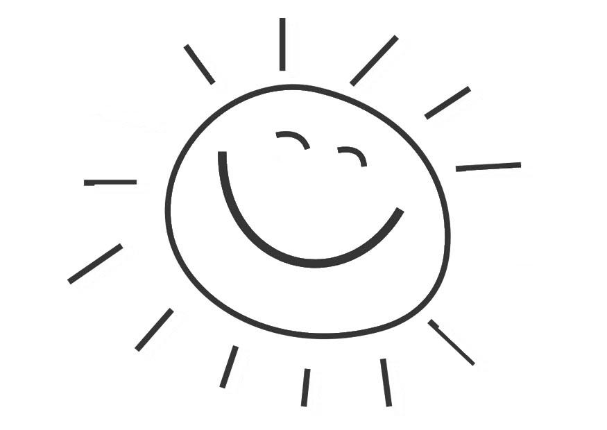zon Kleurplaat zon