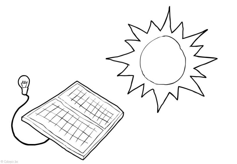 zonne-energie Kleurplaat zonne-energie