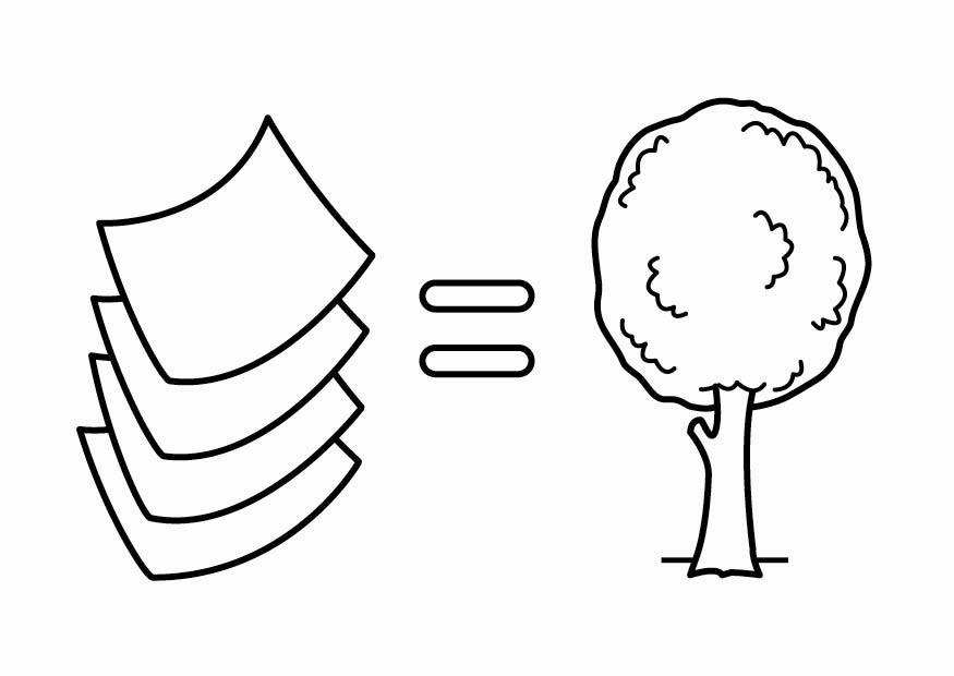 zuinig met energie,papier komt van bomen Kleurplaat zuinig met energie,papier komt van bomen