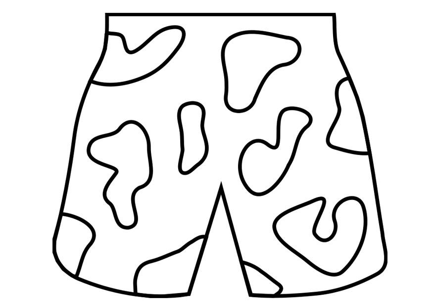 zwemshort Kleurplaat zwemshort