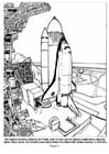 Kleurplaten 01 - De Space Shuttle wordt gelanceerd