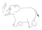 Kleurplaten 07b. olifant 