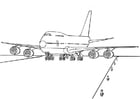 Kleurplaat 747 vliegtuig