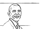 Kleurplaat President Barack Obama