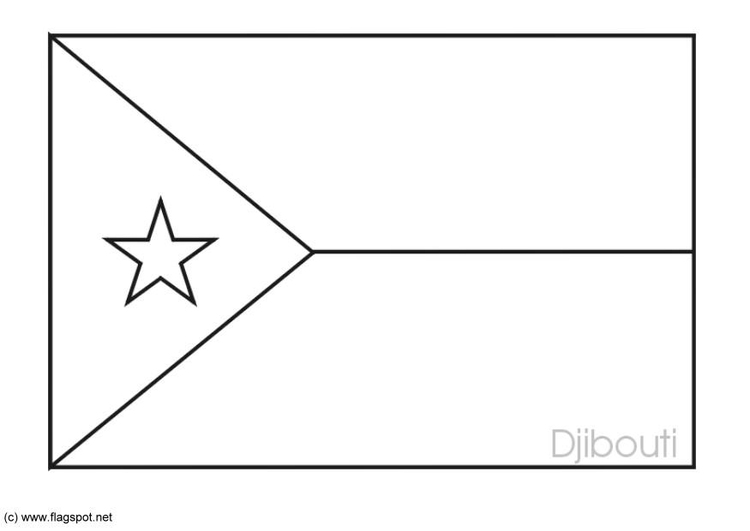 Kleurplaat Djibouti