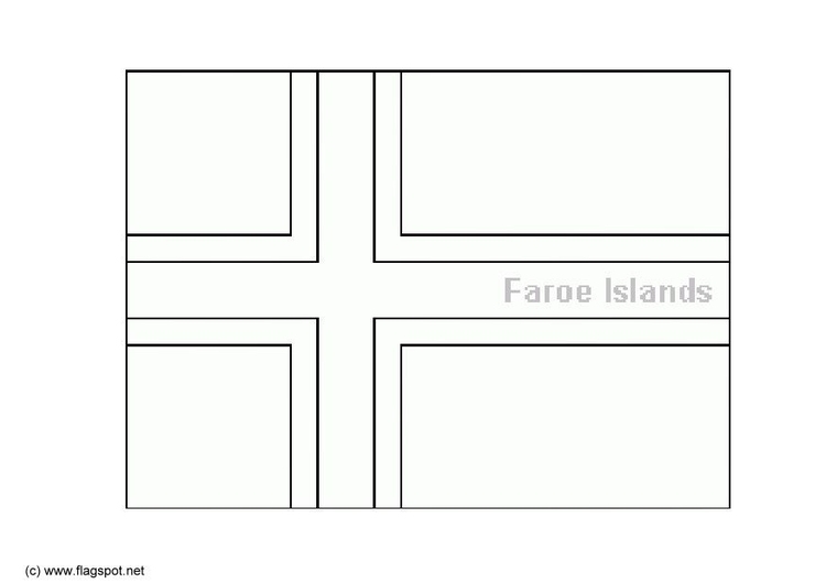 Kleurplaat Faroer eilanden
