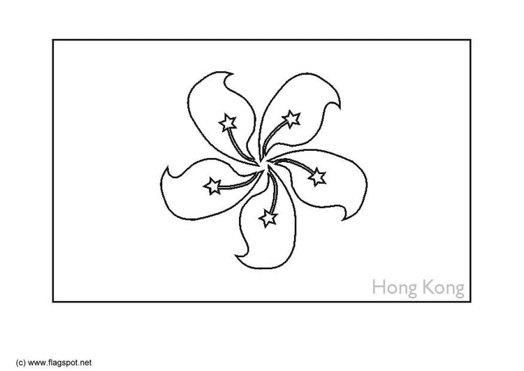 Kleurplaat Hong Kong