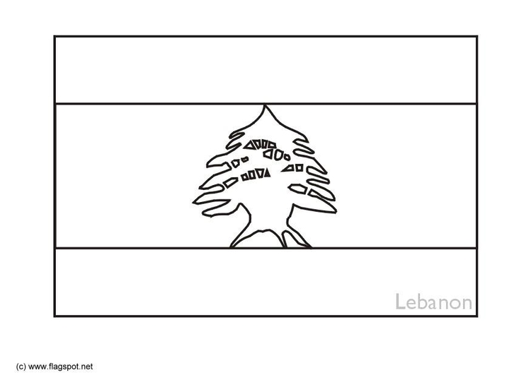 Kleurplaat Libanon