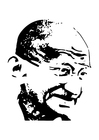 Kleurplaat Mahatma Gandhi