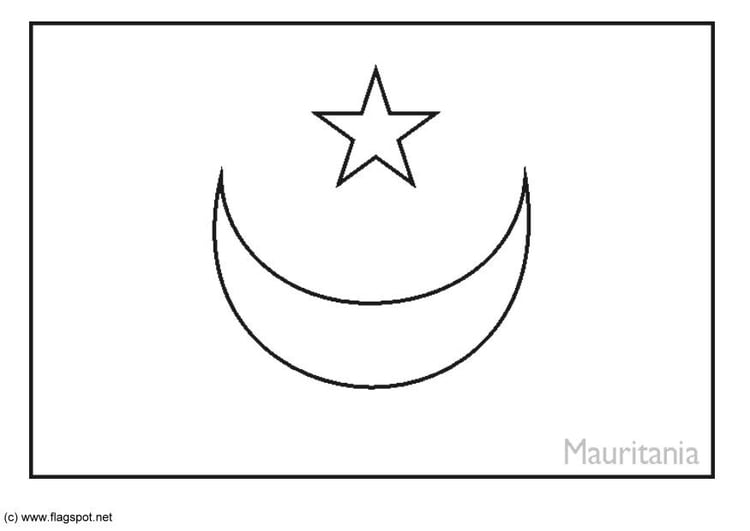 Kleurplaat Mauritanie