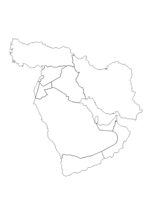 Kleurplaat Midden Oosten