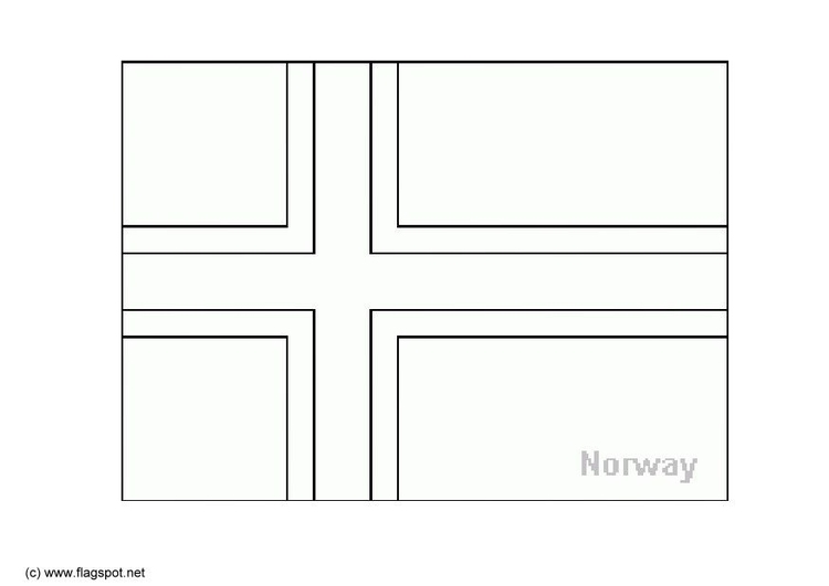 Kleurplaat Noorwegen