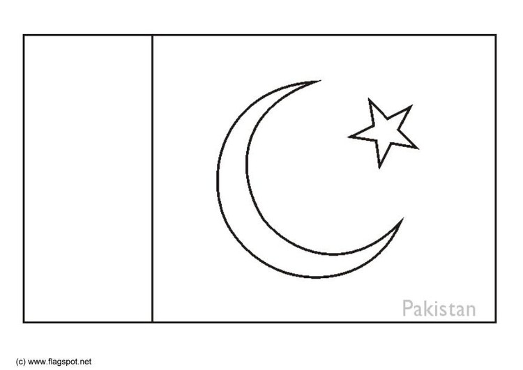 Kleurplaat Pakistan