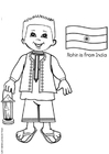 Rohin met Indische vlag