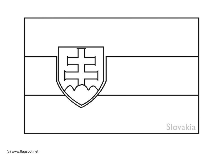 Kleurplaat Slowakije