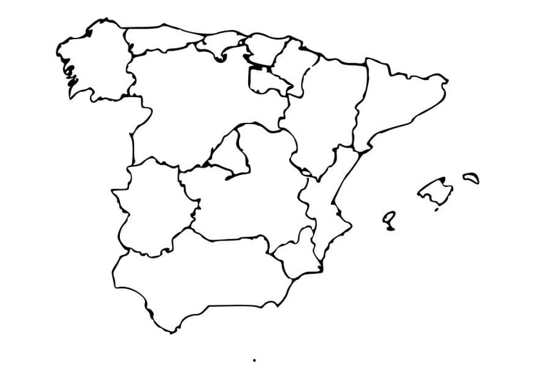 Kleurplaat Spanje