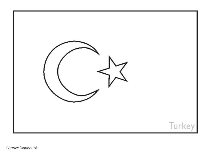 Kleurplaat Turkije
