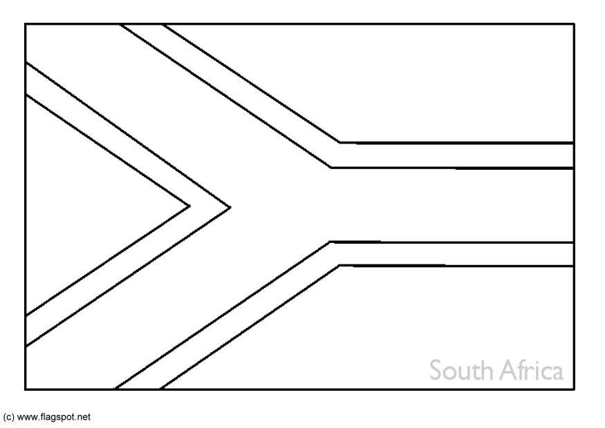 Zuid Afrika Vlag Kleurplaat Country Flags